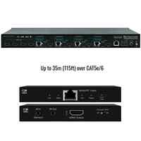 4X4 4K UHD HDMI VIDEO WALL PROCESSOR (UP TO 4 SCREENS), SEAMLESS 4X4 MATRIX SWITCHER, INCLUDES 4 RX